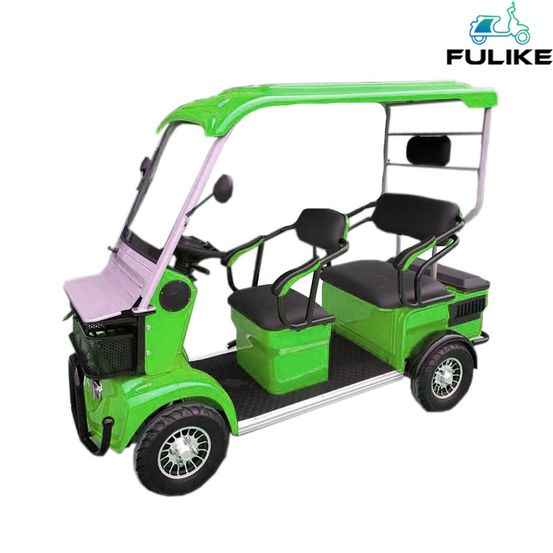 C10 FULIKE Borong 650W 800W 60V Elektrik EV Skuter Mobiliti Warga Emas 4 Roda Mutlifuction Jarak Jauh Troli Golf dengan Bumbung