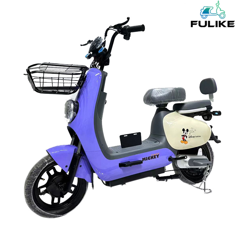 Фабрички прилагоден FULIKE Најбрзиот електричен електричен скутер/велосипед за возрасни со две тркала со двете диск сопирачки