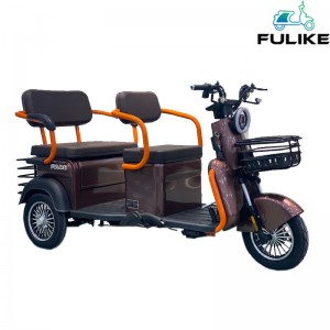 FULILKE Scooter Dealain Tricycle Dealain Ùr 3 Cuibhlichean Grey Electric E Tricycle Trike Airson Inbheach Luchd-siubhail