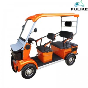 C10 FULIKE လက်လီလက်ကား 650W 800W 60V လျှပ်စစ် EV သက်ကြီးရွယ်အို ရွေ့လျားနိုင်မှု စကူတာ 4 Wheel Mutlifuction ခေါင်မိုးပါသော အရှည်လိုက် ဂေါက်တွန်းလှည်း