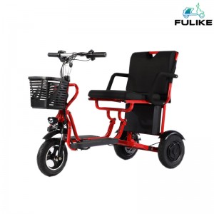 FULIKE वृद्धांची छोटी 350W फोल्डिंग इलेक्ट्रिक ट्राइक स्कूटर चीनमध्ये बनवली