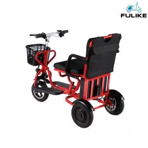 Маленький складаний електричний трицикл FULIKE для літніх людей потужністю 350 Вт виготовлено в Китаї