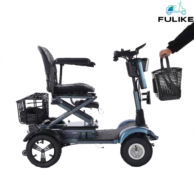 FULIKE Luxury 4 Wheels Smart Electric Mobility Handicapte Scooter Stoel foar âlderein