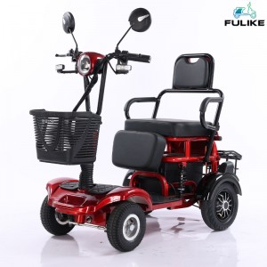 Älterer elektrischer 4-Rad-Behinderten-Handicap-Klappmobilitätsroller, faltbare Elektromobilitätsroller
