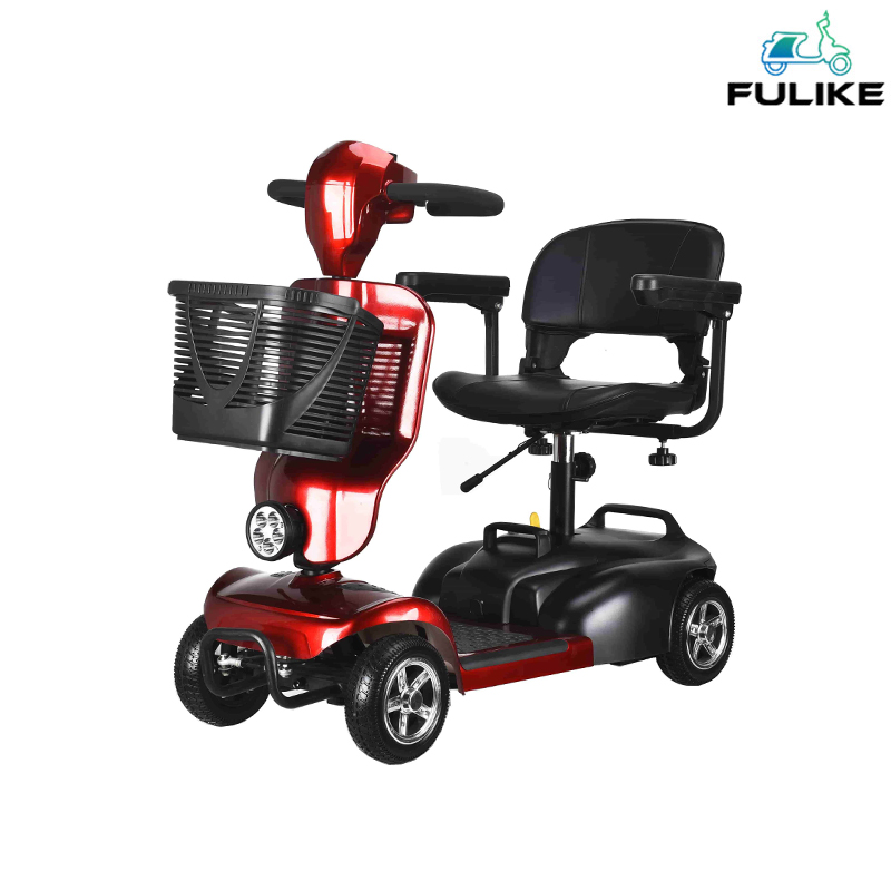 Scooter eléctrico de mobilidade de 4 rodas para anciáns EEC Scooter de mobilidade plegable portátil de aluminio lixeiro