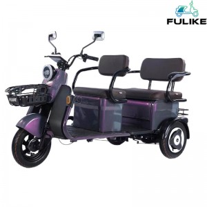 FULIKE 2023 Olon-dehibe 3 Wheel E Trike Batterie EV Tricycle Miaraka amin'ny harona