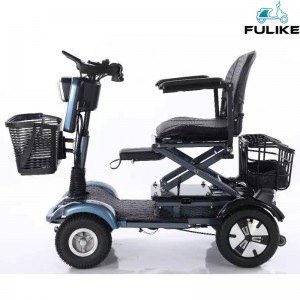 Reizen 4 Wielen Aldere Elektryske E-Scooter Handicapte Handicapped Folding Mobility Scooter Foar Senioaren