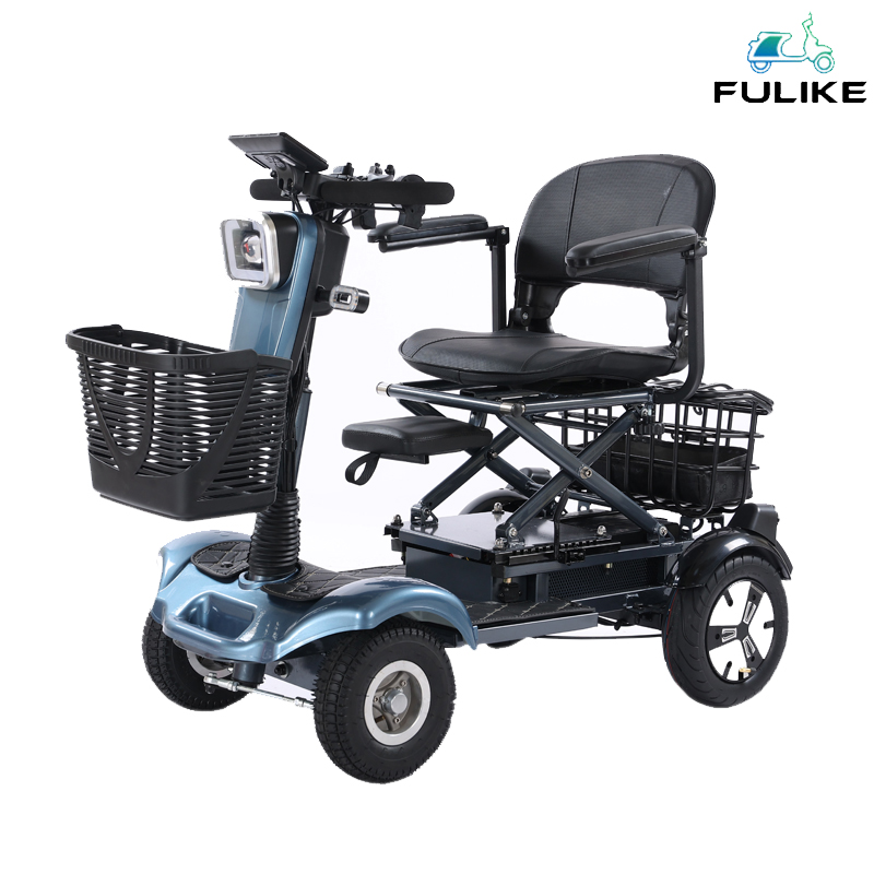Putnički električni e-skuter na 4 kotača, sklopivi pokretni skuter za osobe s invaliditetom za starije osobe