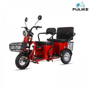 Nouvo twa-wou scooter 500W/600W/650W 20V elektrik tricycle motosiklèt elektrik scooter vil twa wou trike