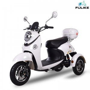 Cina Gaya Anyar 3 Roda Manned Electric Tricycle Front Drive 24inch Family Used Sapédah Dewasa Fat Tire Trike 800W 2 Person E Trike