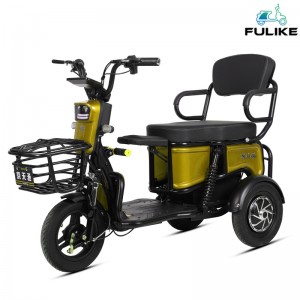 FULIKE Vakuru Magetsi EV Battery Powered Operated E Trike Tricycle Ine Basket Roof