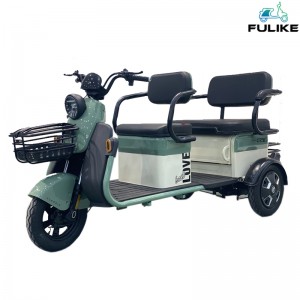 FULIKE 2023 Tricicletă EV cu 3 roți pentru adulți, cu baterie, cu coș