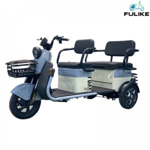 FULIKE 2023 نوی بالغ 3 Wheel E Trike بیټرۍ چلول شوی EV Tricycle د باسکټ سره
