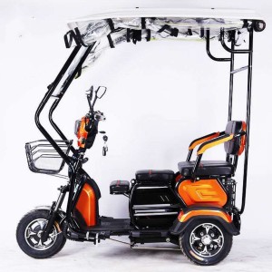 2023 Bag-ong Folding 3 Wheel Electric Cargo Bike Tricycle Manufacturer Uban sa Cabin Roof
