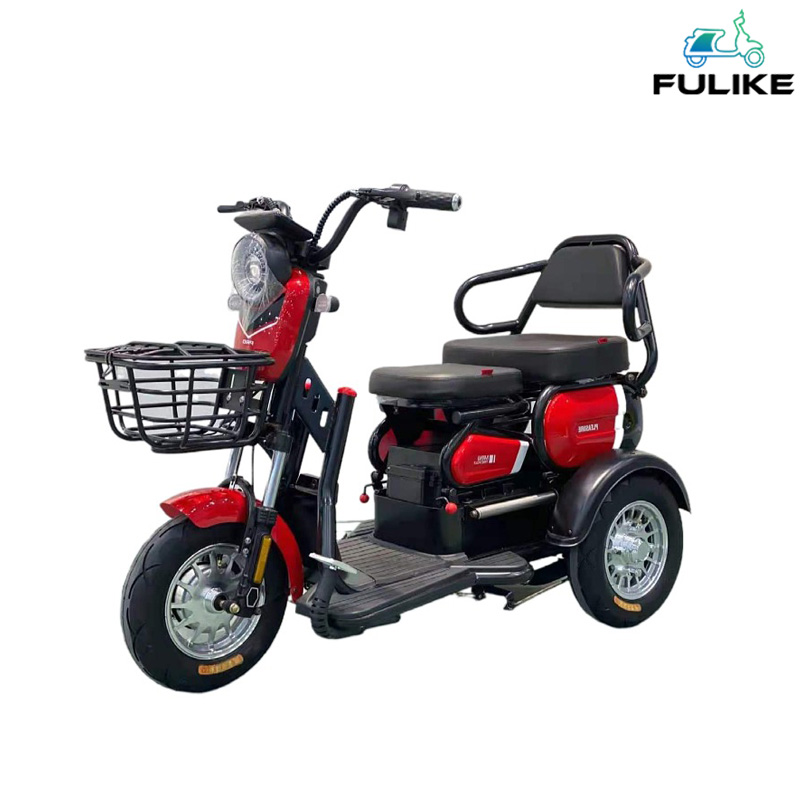 FULIKE Hot Sale Voksen 3-hjulet Trike EV Batteridrevne trehjulede cykler 500W 600W 650W 800W Elektrisk trehjulet cykel til voksne