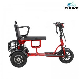 FULIKE дүңүнөн жүк ташуучу электр үч дөңгөлөктүү велосипеддерин өндүрүүчү бүктөлүүчү 3 дөңгөлөктүү электр жүк велосипеди кабинасы менен