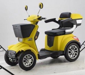 Boîte de rangement avant et arrière pour scooter de mobilité électrique à 4 roues pour handicapés avec ceinture de sécurité