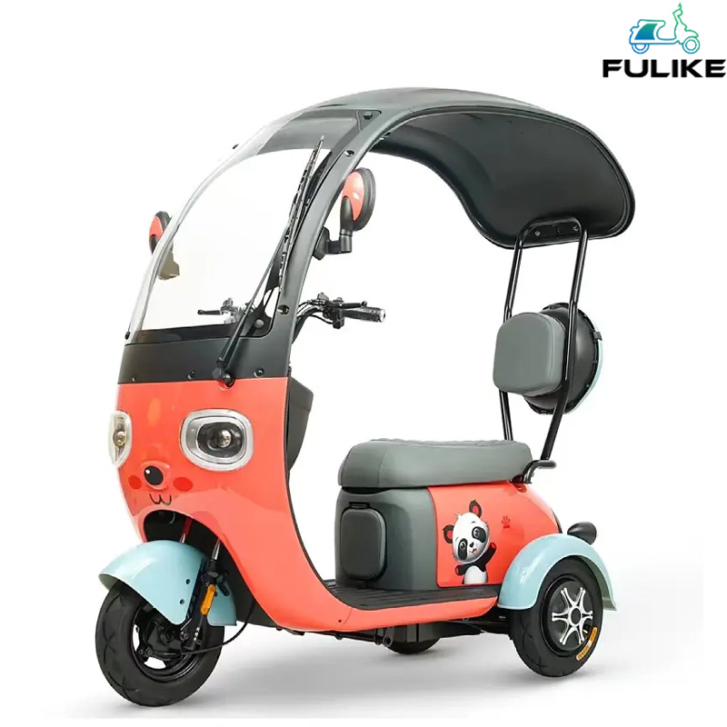 FULIKE 650W 800W Panada Adult Shopping Tricycle Electric With Roof Shopping Tricycle Steel សម្រាប់មនុស្សចាស់