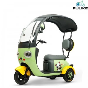 FULIKE 650W 800W Panada Adult Shopping Tricycle Electric With Roof Shopping Tricycle Steel ສໍາລັບຄົນເກົ່າ