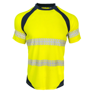 Men’s High Vis Safety Work T Shirt Reflective Short Sleeve