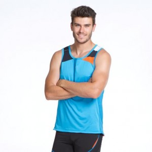 Erkek Koşu Kolsuz Tişört Antrenman Giyim Spor Tişörtü