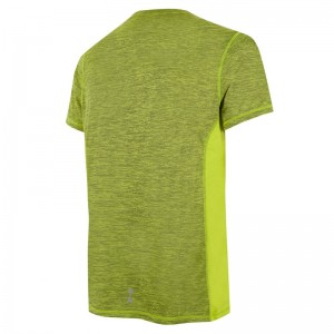 T-shirt da corsa maschile a maniche corte con pannelli laterali in rete