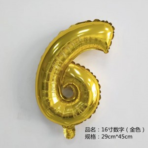 Mylar Number 16/32/40inch Foil Number Balloon Wholesale For Party Ado