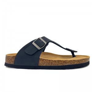 Wholesale Men Leather outdoor Toe-post footbed sandals