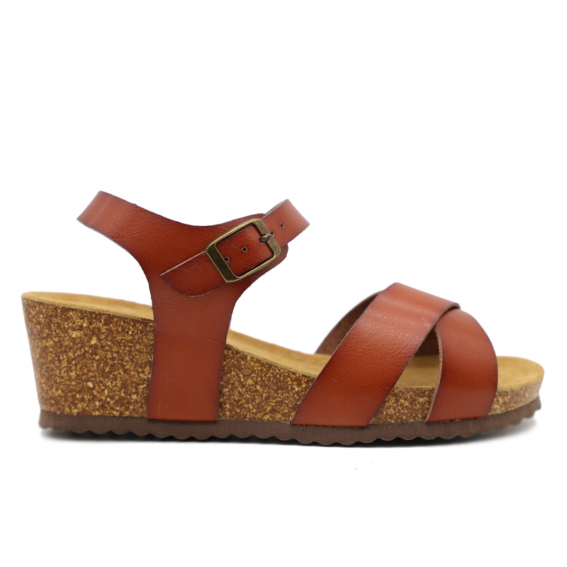 Ladies Micro PU Summer Wedge Cork Sandal Featured Image
