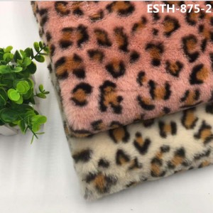 Blană de iepure leopard tricotată urzeală