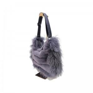Women’s shoulder bag Rex+raccoon fur fashion bag new girls style wholesale