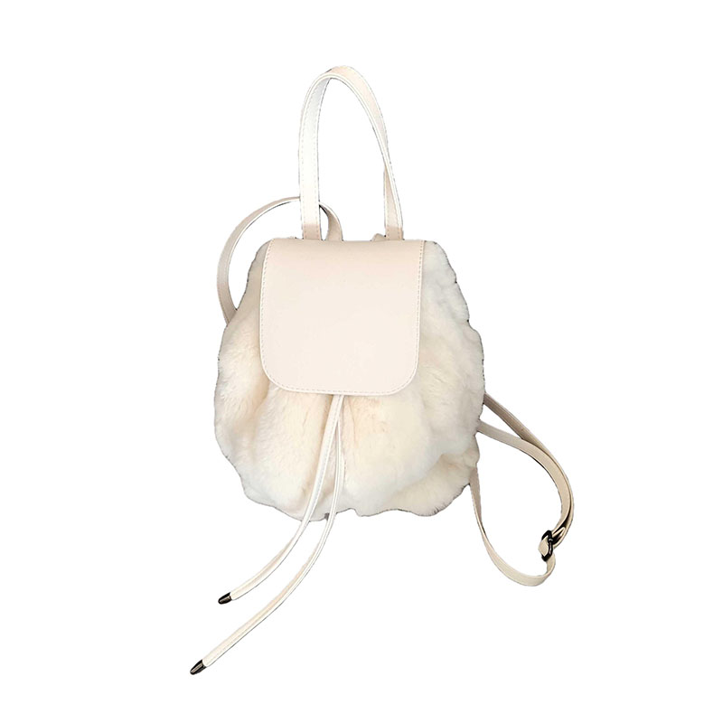 Girl’s bags new real fox fur fashion Knapsack bag wholesale Featured Image