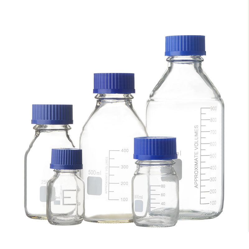Reagent Bottle Laboratory Glass Bottle Clear Amber Anti-corrosion Wide Mouth Screw Cap Featured Image