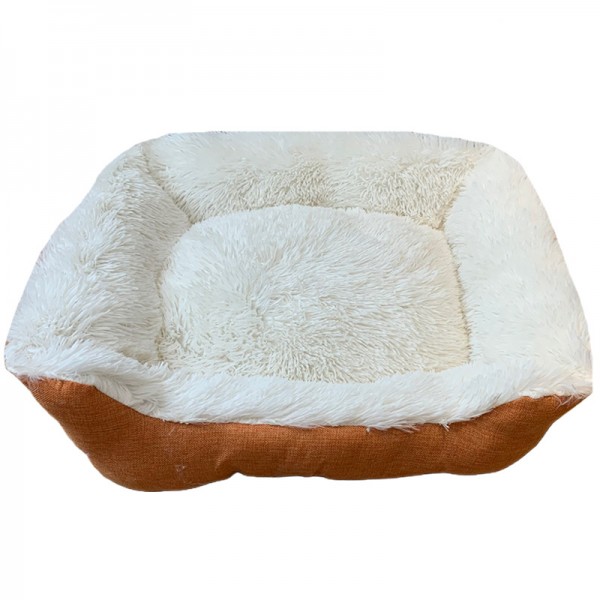 China Factory Selling Rectangle Cozy Dog Couch Cave With Fluffy Soft Surface