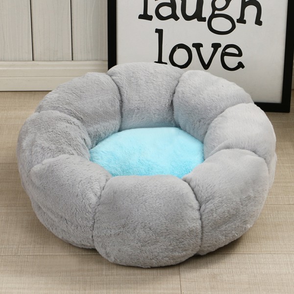 Bulk Ready Pet Supplies Fluffy Super Soft Warm Pet Bed With Flower Shape For Good Sleep