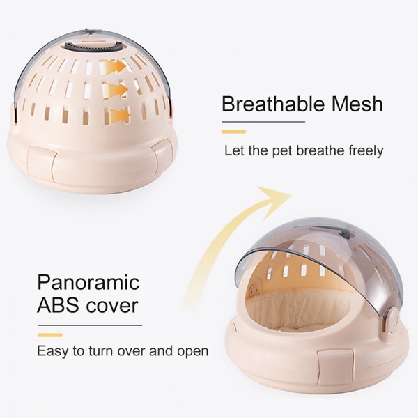 Hot sale Multiple-use portable ABS pet space capsule, can be breathable cat toilet