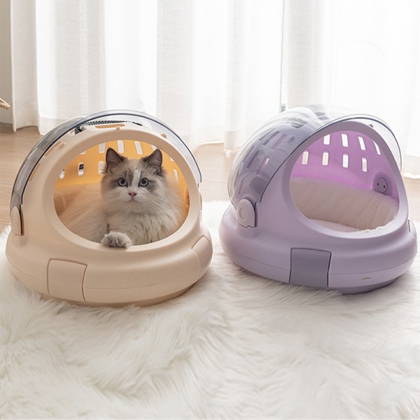 Hot sale Multiple-use portable ABS pet space capsule, can be breathable cat toilet
