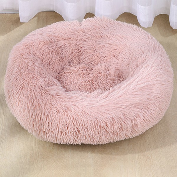 In-Stock Calming Donut Cuddler Bed for Small Medium Dogs & Cats, Plush Cozy Round Pet Bed, Fluffy Self Warming Indoor Sleeping Bed Cushion Mat, Machine Washable