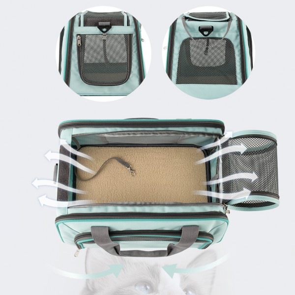 Pet Supplies Wholesale Oxford Cloth Pet Backpack, Foldable Breathable Outing Cat Bag and Pet Handbag