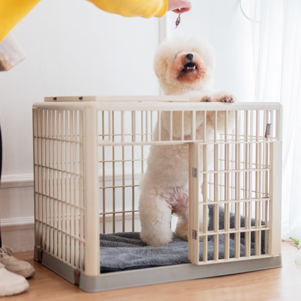 New Fashion Design for Automatic Cat Toilet - Wholesale Resin dog cage with skylight, home fenced dog villa pet kennel for small dog  –  JIMIHAI