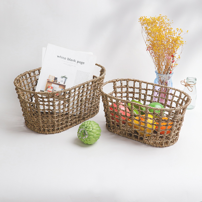 Ръчно плетена кошница от екологичен материал