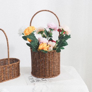 Woven Hanging Baskets for Living Room Fruit Sundries and paj lauj kaub Organizer Home Decor