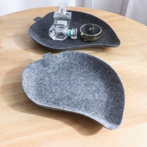 Chinese wholesale Food&Storage Trays - Lovely leaf shape felt tray for container candy, stationary,Cosmetic, perfume, fruit and cookies – Fusen