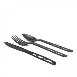 OEM Chinaîn Tedarîk bikin Eco-Friendly PLA Compostable Forks Plastic Knives Spoons /PLA Qutlery