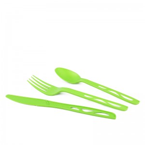 Factory Cheap Hot OEM ODM Biodegradable Eco Friendly Fork Spoon Knife Set Cutlery