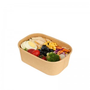 ODM Factory China Spot Disposable Brown Paper Bowl Doggy Soup Cup Ice Cream Cup Lunch Box Soup Bucket Custom Printing Logo