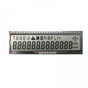 TN segmento LCD, skirtas elektros energijos skaitikliui, dujų skaitikliui