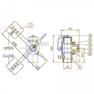 DIN Marine valve – sounding cock valve 357020