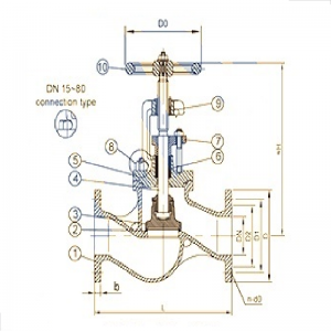 DIN Marine valve – globe valve 467002-01