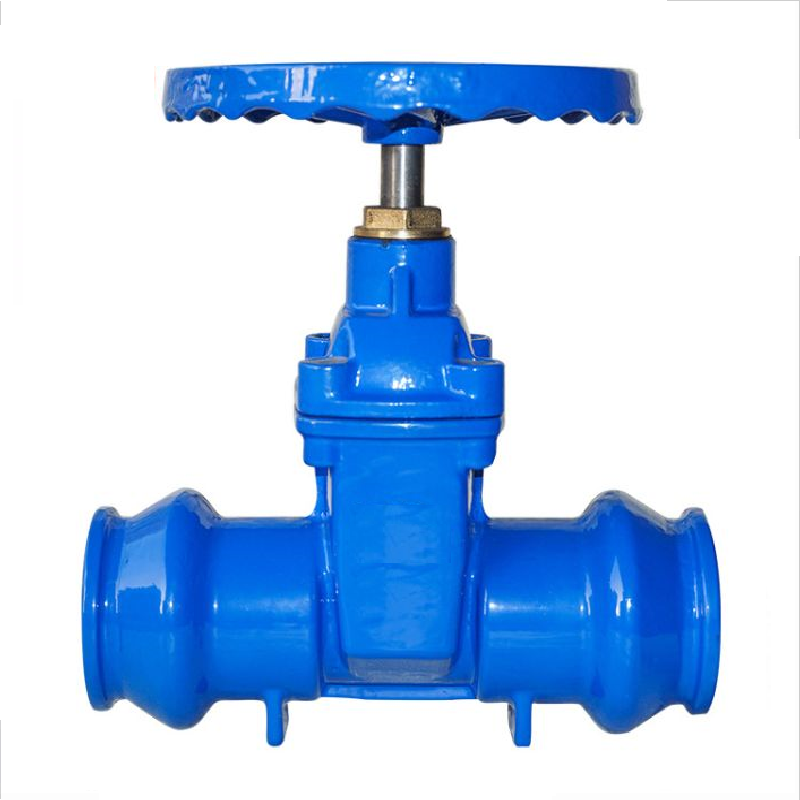 Socket ends resilient seated gate valve